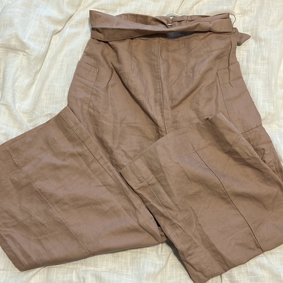 AVEC LES FILLES HIGH RISE WIDE LEG ANKLE PANTS - Picture 3 of 3